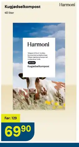 Maxbo Harmoni Kugjødselkompost tilbud