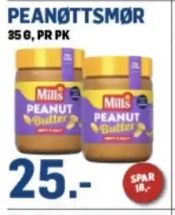 Price Lagerbutikk Mills Peanøttsmør tilbud