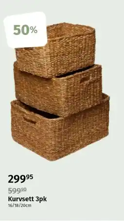 Nille Kurvsett 3pk tilbud