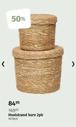 Nille Hvalstrand kurv 2pk tilbud