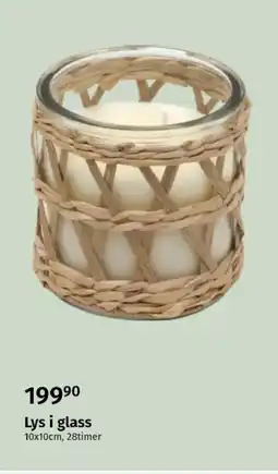 Nille Lys i glass tilbud