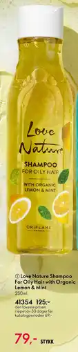 Oriflame Love Nature Shampoo For Oily Hair with Organic Lemon & Mint tilbud
