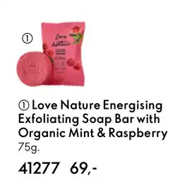 Oriflame Love Nature Energising Exfoliating Soap Bar with Organic Mint & Raspberry tilbud