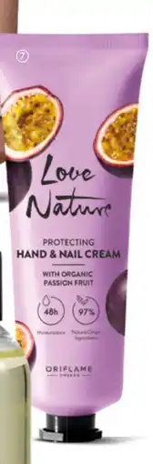 Oriflame Love Nature Protecting Hand & Nail Cream with Organic Passion Fruit tilbud