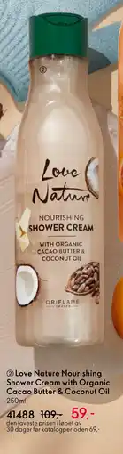 Oriflame Love Nature Nourishing Shower Cream with Organic Cacao Butter & Coconut Oil tilbud