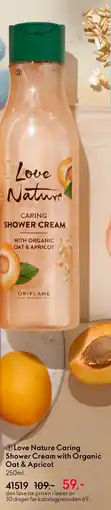 Oriflame Love Nature Caring Shower Cream with Organic Oat & Apricot tilbud