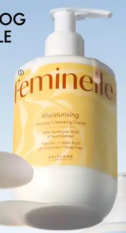 Oriflame Feminelle Moisturising Intimate Cleansing Cream with Hyaluronic Acid and Peach Extract tilbud