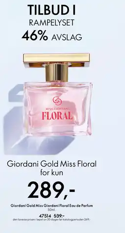 Oriflame Giordani Gold Miss Giordani Floral Eau de Parfum tilbud