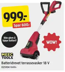 Jula Batteridrevet terrassevasker 18 V tilbud