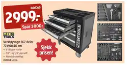 Jula Verktøyvogn 167 deler tilbud