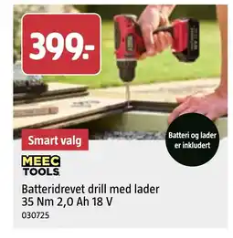 Jula Batteridrevet drill med lader 35 Nm 2.0 Ah 18 V tilbud