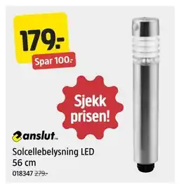 Jula Solcellebelysning LED 56 cm tilbud
