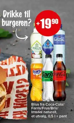Spar Brus fra Coca-Cola/Farris/Frus/Bris/Imsdal naturell tilbud
