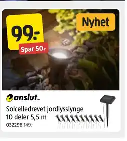 Jula Solcelledrevet jordlysslynge 10 deler tilbud