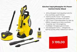 Clas Ohlson Kärcher høytrykksspyler K4 Power Control Home Wood tilbud