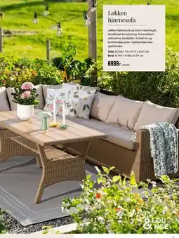 Europris Løkken hjørnesofa tilbud