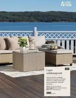 Europris Capri sofaloungesett tilbud