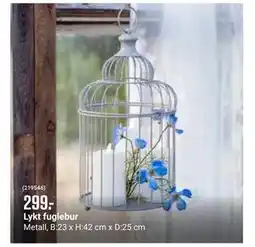 Europris Lykt fuglebur tilbud
