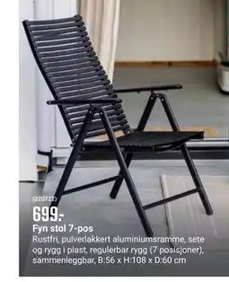Europris Fyn stol 7-pos tilbud