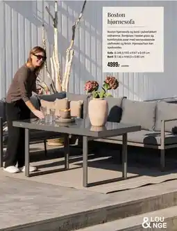 Europris Boston hjørnesofa tilbud