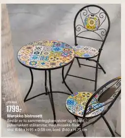 Europris Marokko bistrosett tilbud