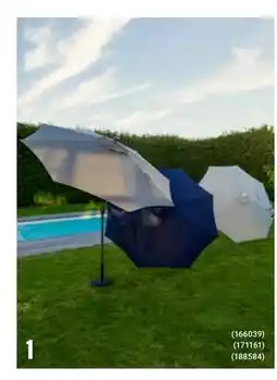 Europris Parasoll med sveiv og tilt tilbud