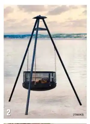 Bålpanne med stativ