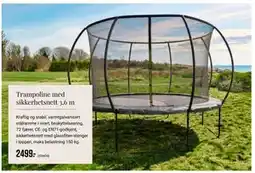 Europris Trampoline med sikkerhetsnett 3,6 m tilbud