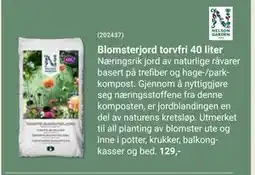Europris Blomsterjord torvfri 40 liter tilbud