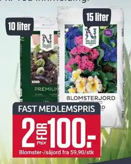 Europris Blomster-/såjord, Medlemspris tilbud