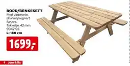 jem & fix BORD/BENKESETT tilbud