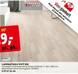 jem & fix LAMINATGULV HVIT EIK tilbud