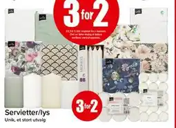 Spar Servietter/lys tilbud