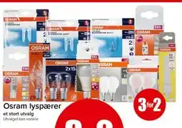 Spar Osram lyspærer tilbud