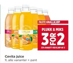 Meny Cevita juice tilbud