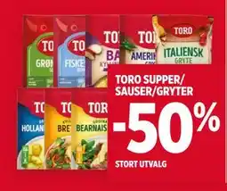 Meny TORO SUPPER/ SAUSER/GRYTER tilbud