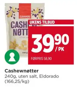 Meny Cashewnøtter tilbud