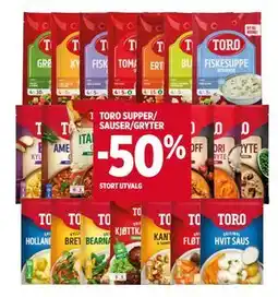 Meny TORO SUPPER/ SAUSER/GRYTER tilbud