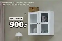 JYSK Vitrineskap tilbud