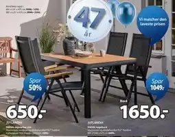 JYSK SIRDAL regulerbar stol tilbud