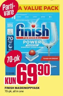 Europris FINISH MASKINOPPVASK tilbud