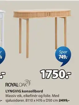 JYSK LYNGVIG konsollbord tilbud
