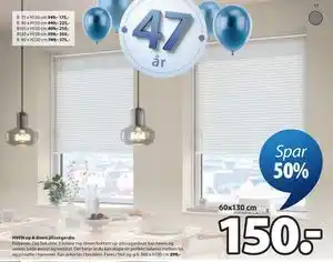 JYSK HVEN up & down plisségardin tilbud