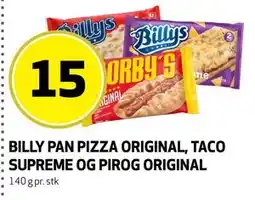 Bunnpris BILLY PAN PIZZA ORIGINAL, TACO SUPREME OG PIROG ORIGINAL tilbud