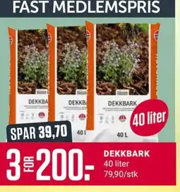 Europris DEKKBARK, Medlemspris tilbud