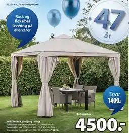 JYSK NORDMARKA paviljong - beige tilbud