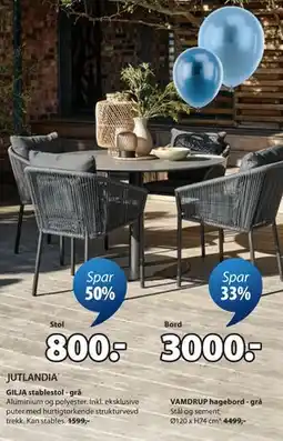 JYSK VAMDRUP hagebord - grå tilbud