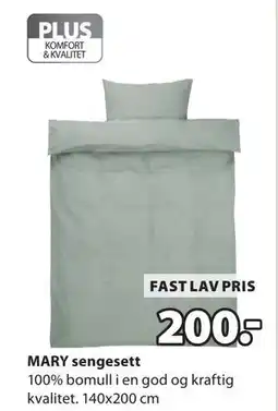 JYSK MARY sengesett tilbud