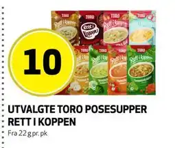 Bunnpris UTVALGTE TORO POSESUPPER RETT I KOPPEN tilbud