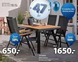 JYSK SIRDAL hagebord tilbud